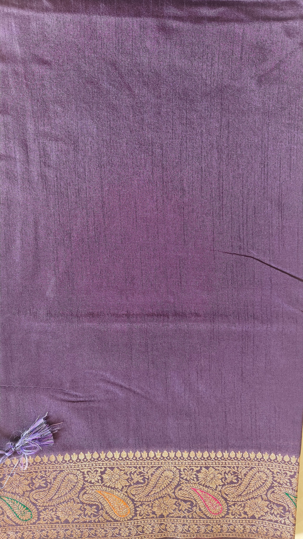 Purple Raw Silk Classic Saree