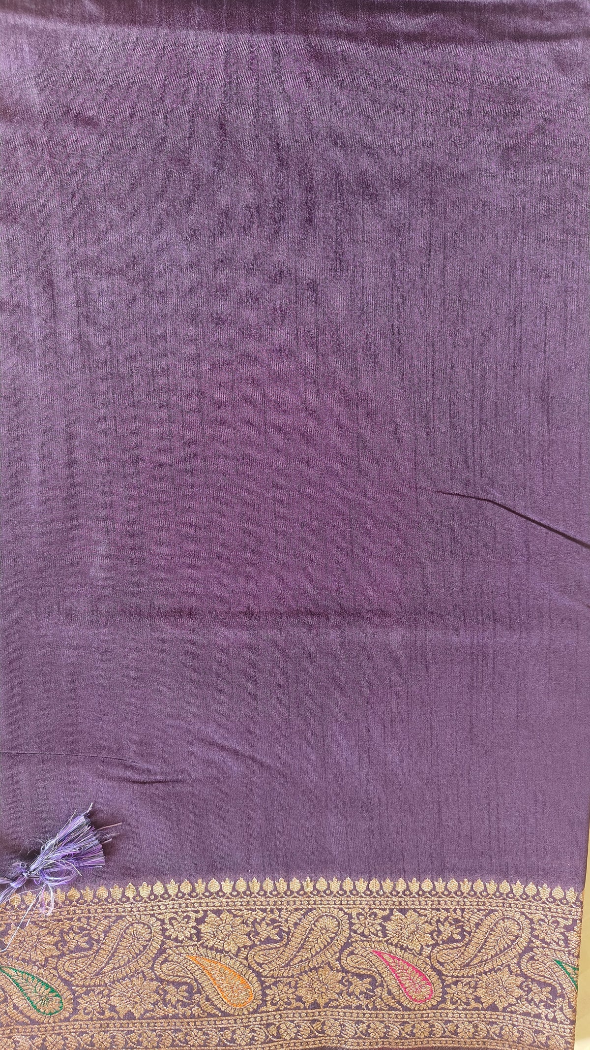 Purple Raw Silk Classic Saree