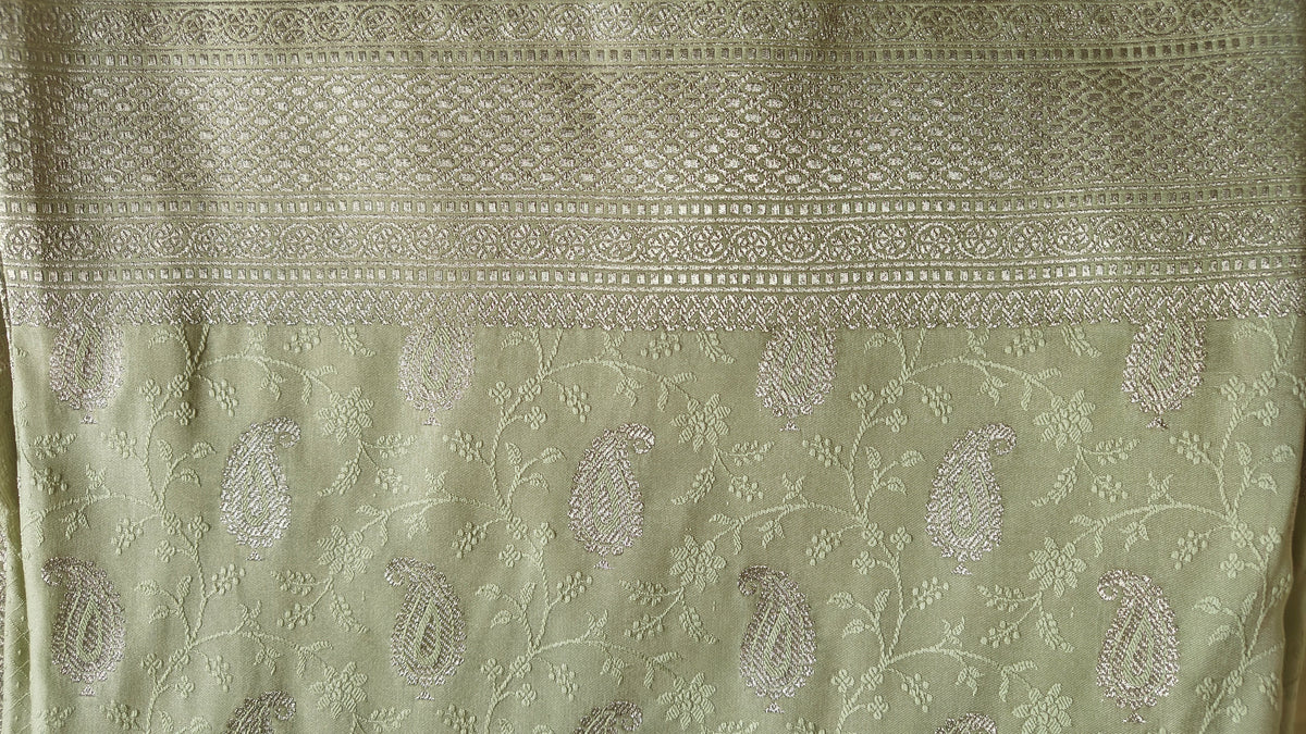 Pastel Green Tanchoi Silk Saree