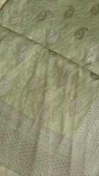 Pastel Green Tanchoi Silk Saree