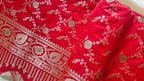Red banarasi Katan Meenakari