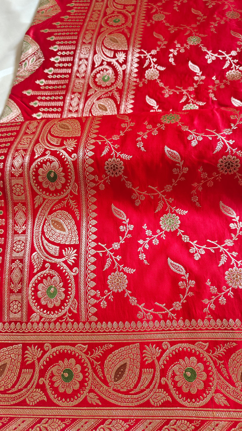 Red banarasi Katan Meenakari