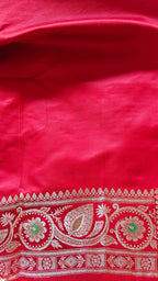 Red banarasi Katan Meenakari