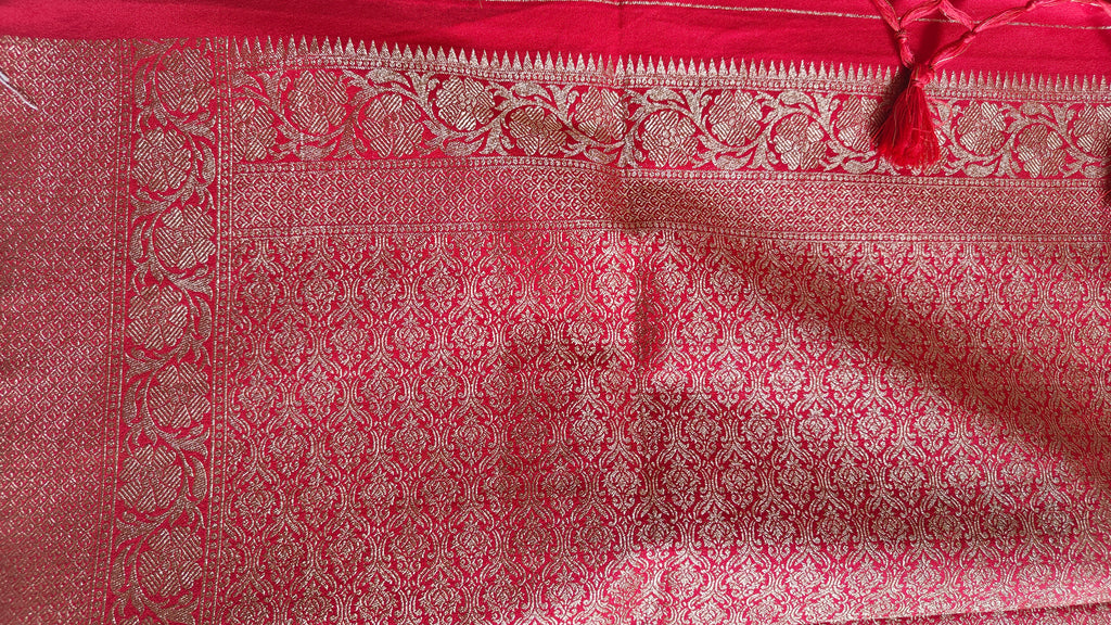 Green Red Georgette Booti Saree
