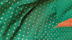 Green Red Georgette Booti Saree