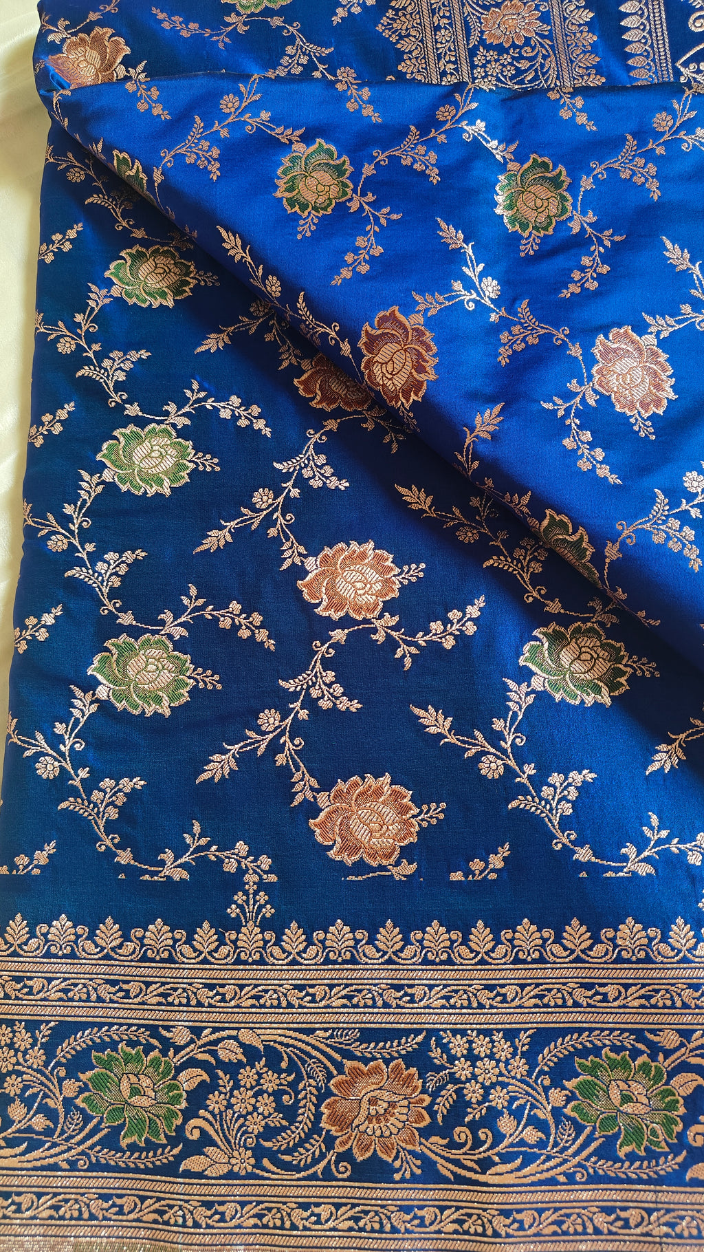 Royal Blue Katan Meenakari Jaal