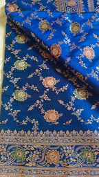 Royal Blue Katan Meenakari Jaal