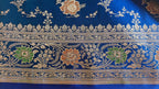 Royal Blue Katan Meenakari Jaal