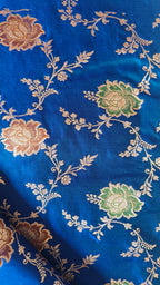 Royal Blue Katan Meenakari Jaal