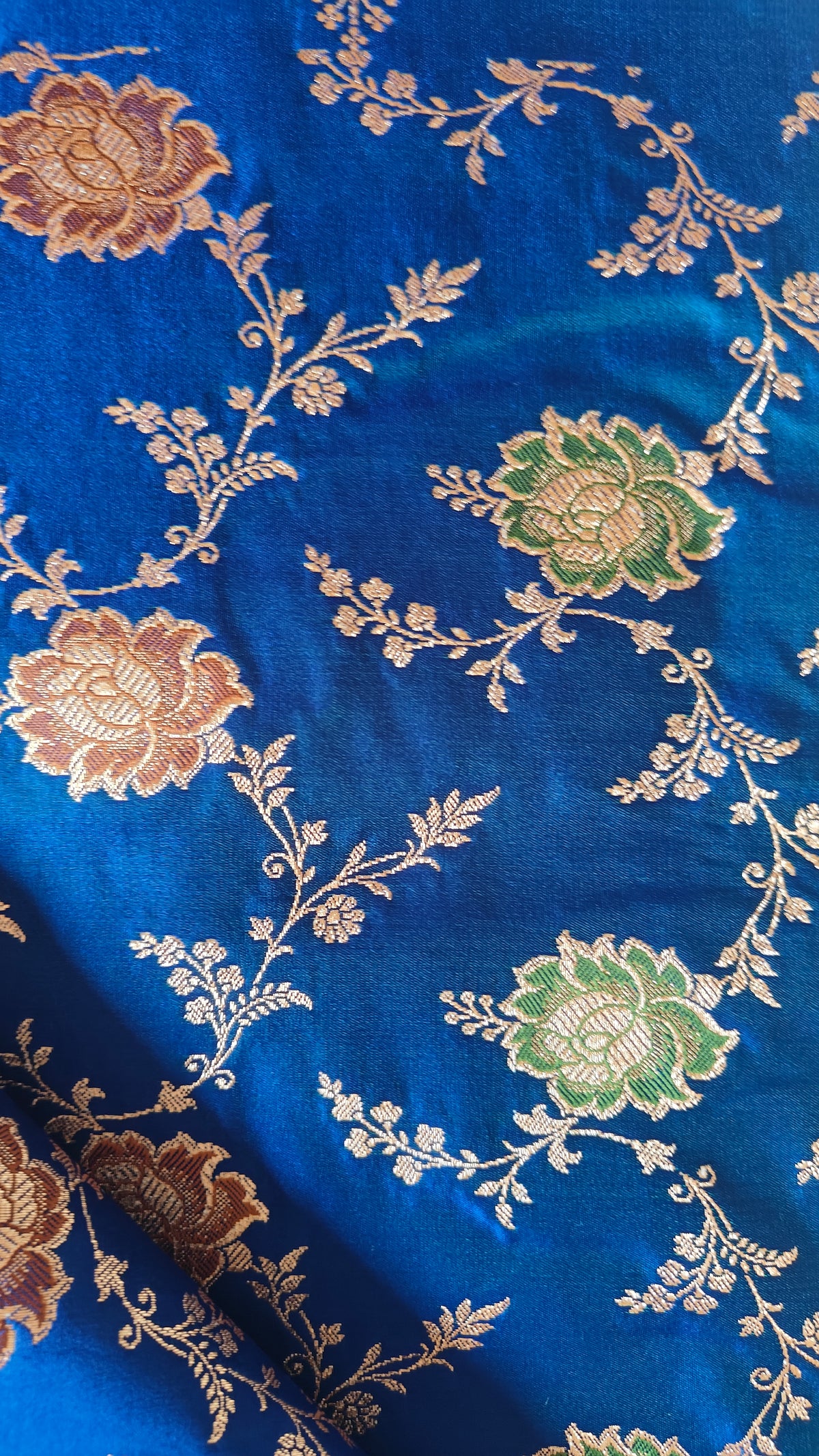 Royal Blue Katan Meenakari Jaal
