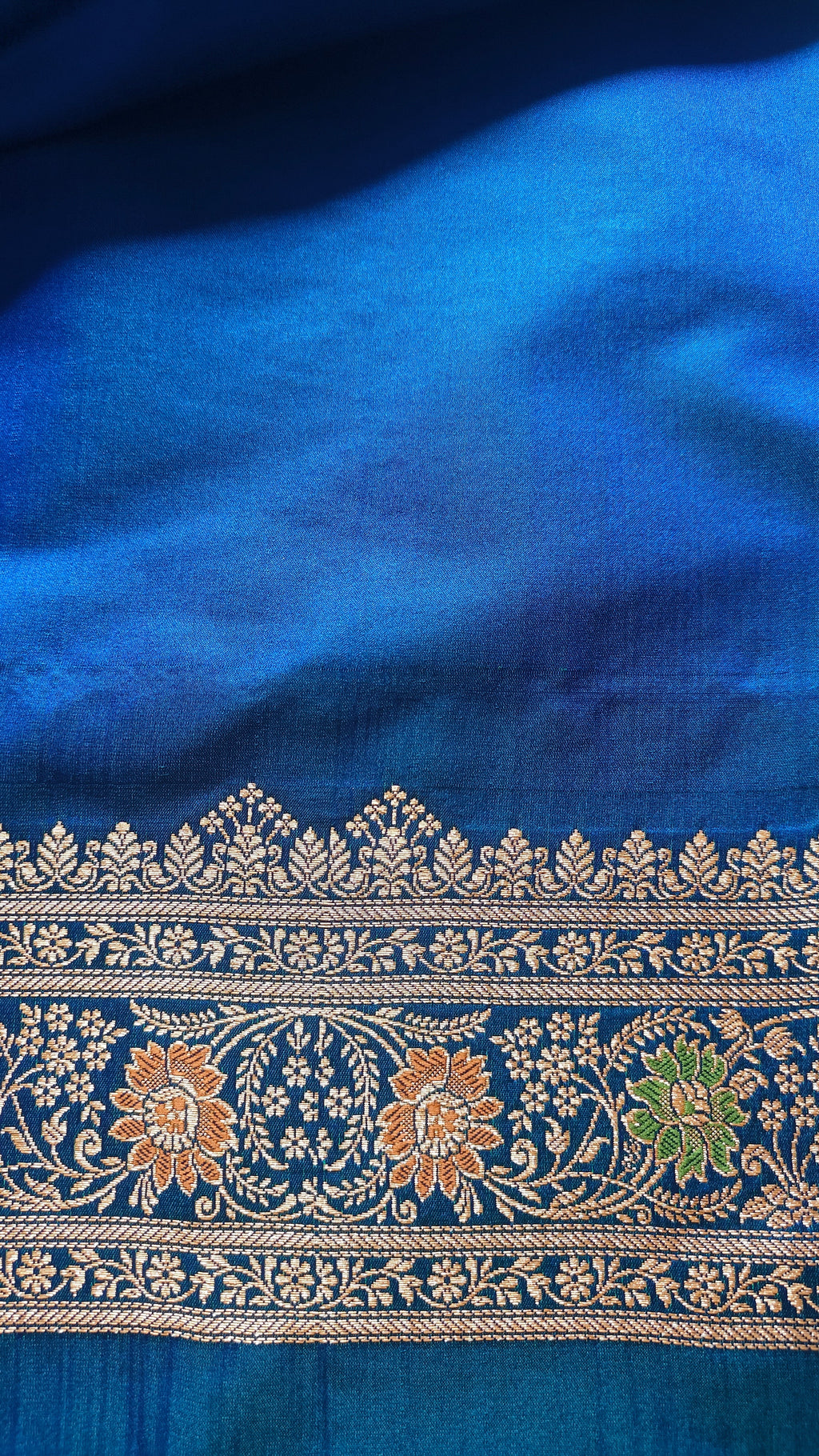 Royal Blue Katan Meenakari Jaal