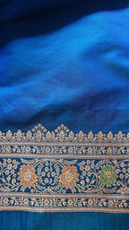 Royal Blue Katan Meenakari Jaal