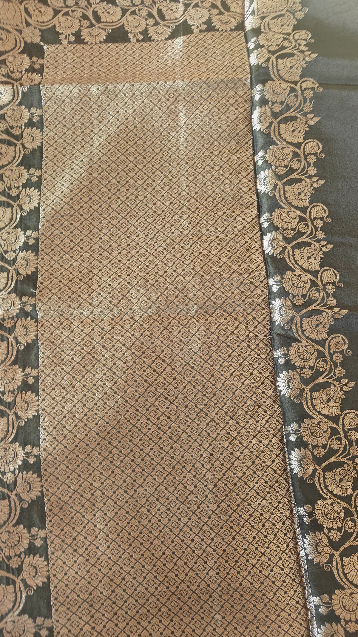 Olive Banarasi Silk Booti Saree