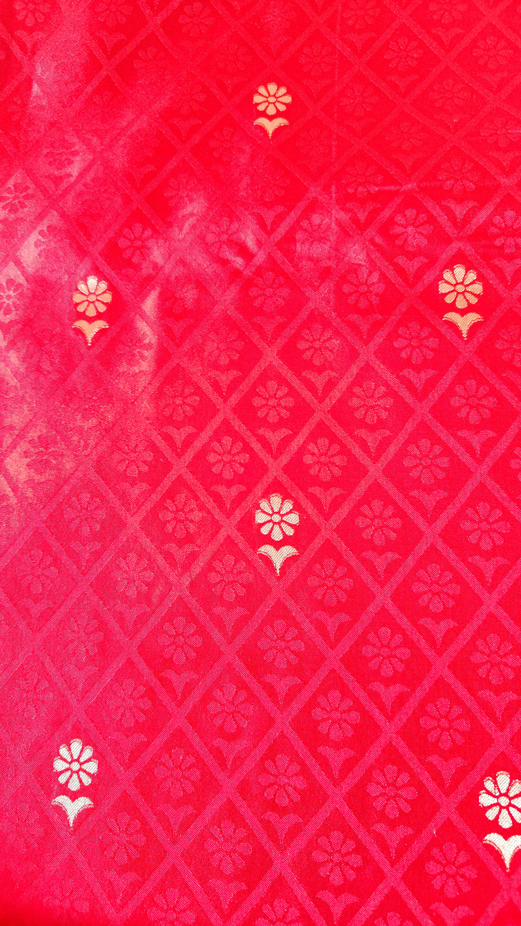 Red Banarasi Silk Tanchoi Saree