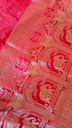 Red Banarasi Silk Tanchoi Saree