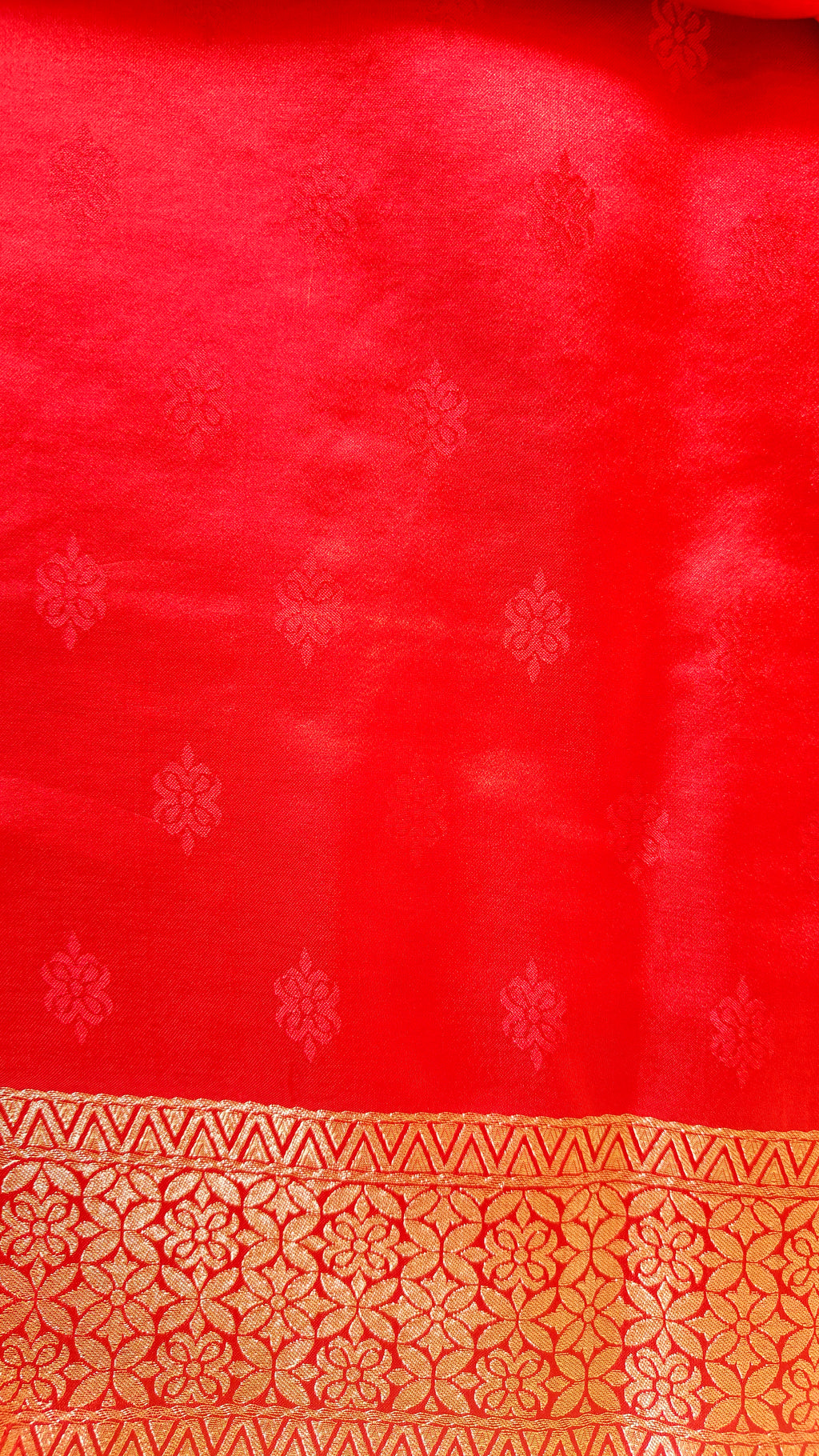 Red Banarasi Silk Tanchoi Saree