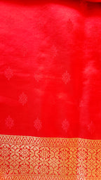 Red Banarasi Silk Tanchoi Saree
