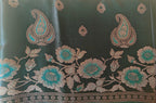 Dark Green Banarasi Silk