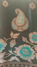 Dark Green Banarasi Silk