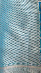 Teal Banarasi Silk saree