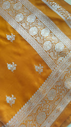 Mustard Silk Meenakari Saree