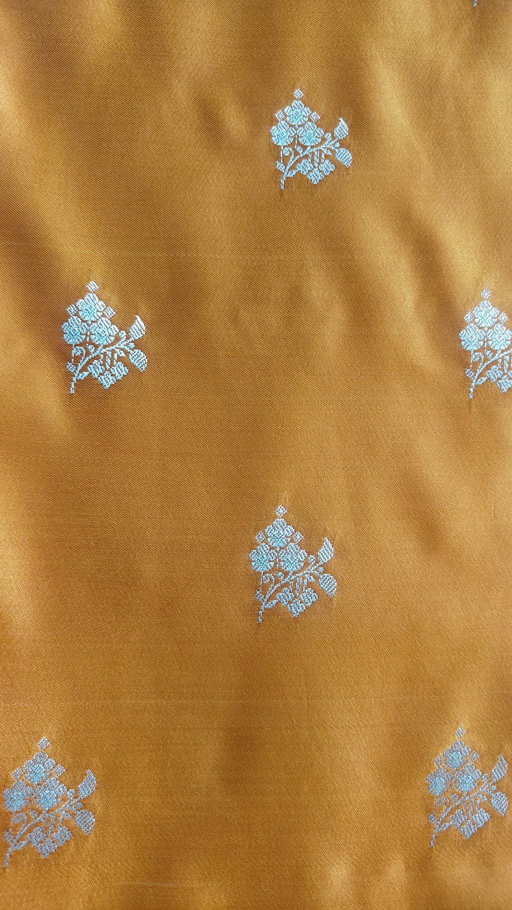 Mustard Silk Meenakari Saree