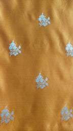 Mustard Silk Meenakari Saree