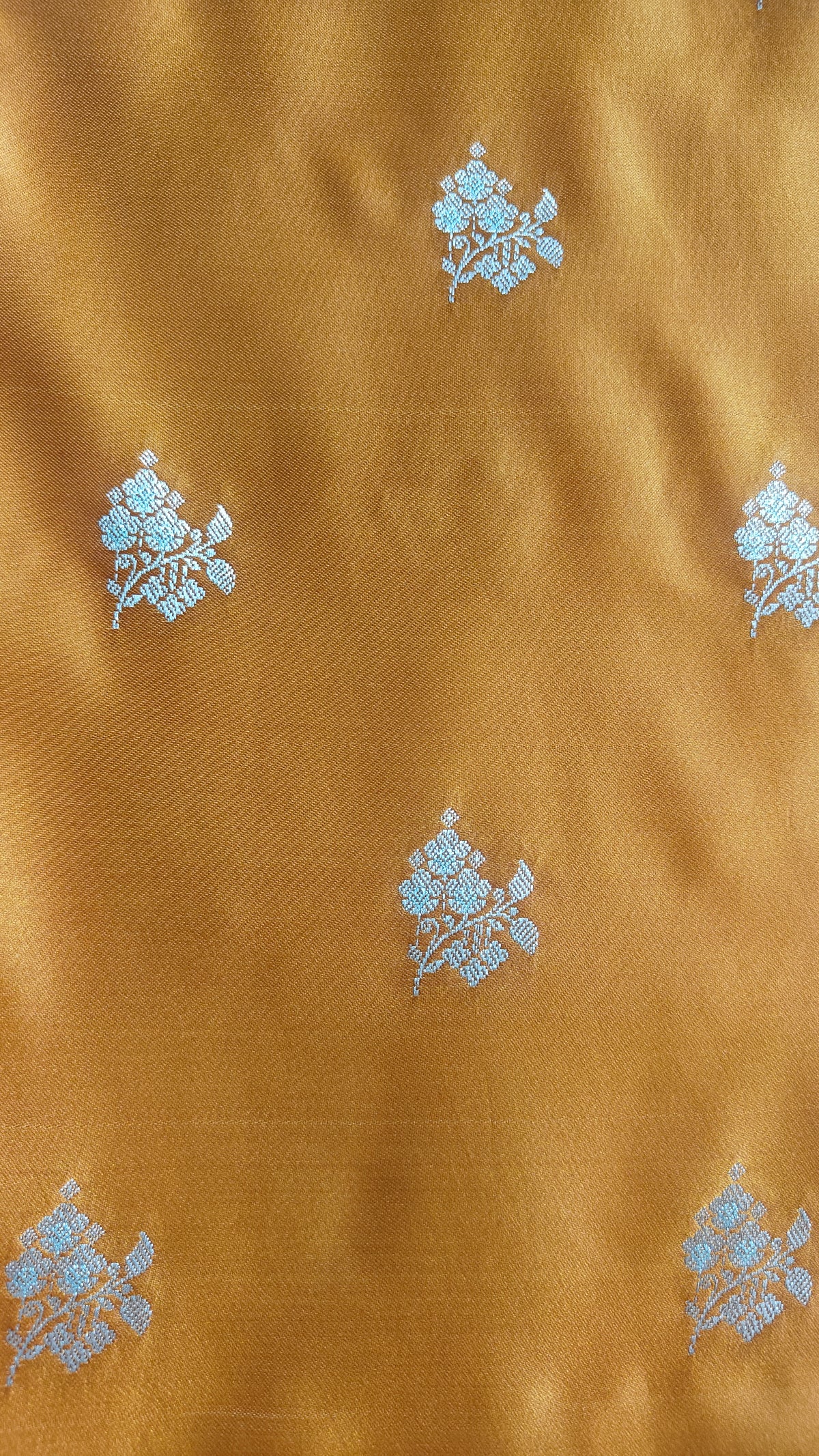 Mustard Silk Meenakari Saree