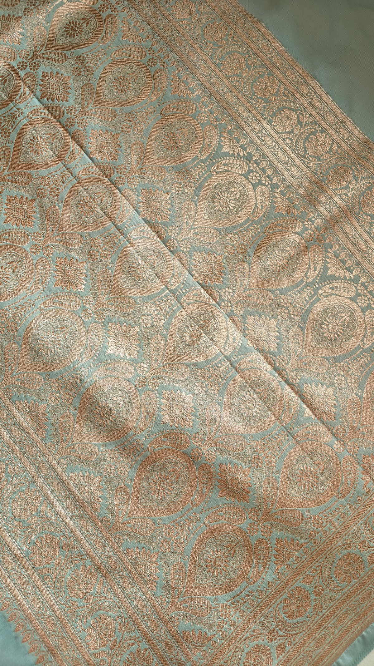 Pastel Green with small Booti Saree