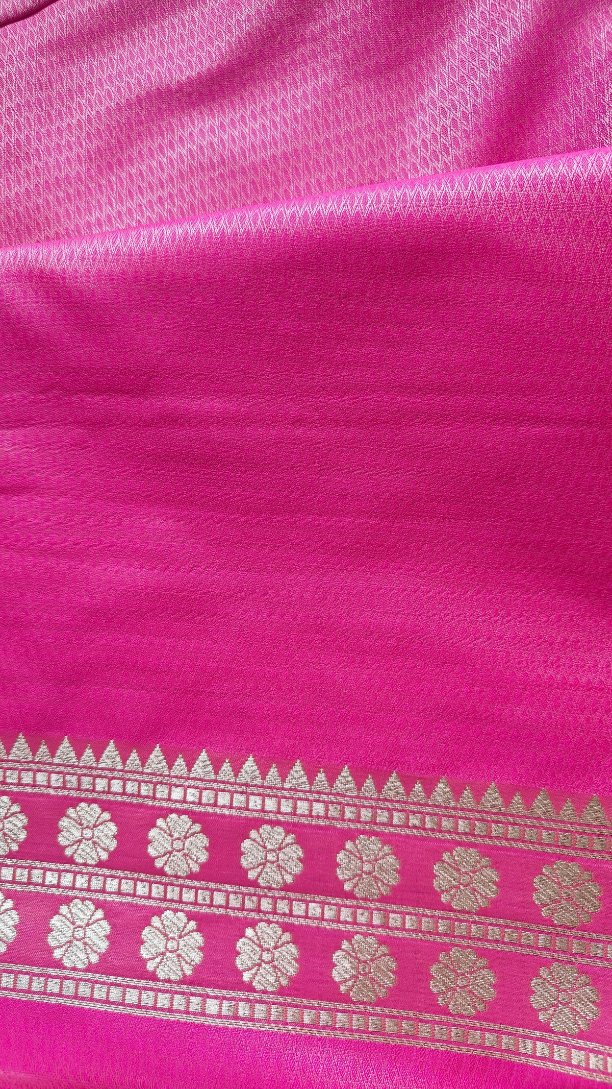 Pastel Pink Silver Zari Saree