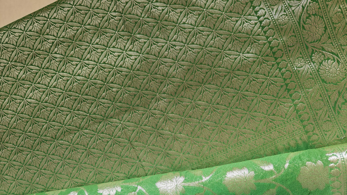 Green Georgette Banarasi Saree