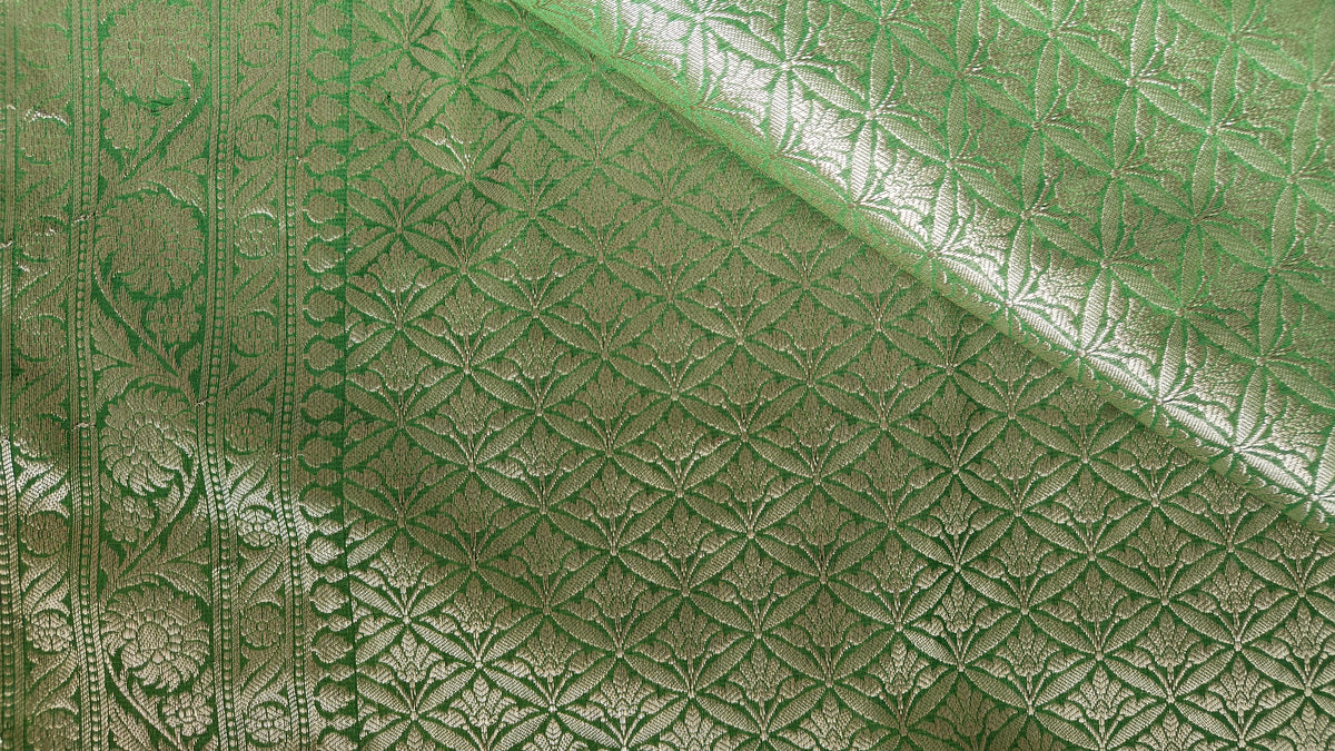 Green Georgette Banarasi Saree