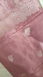 Onion Pink Butter Crepe Saree