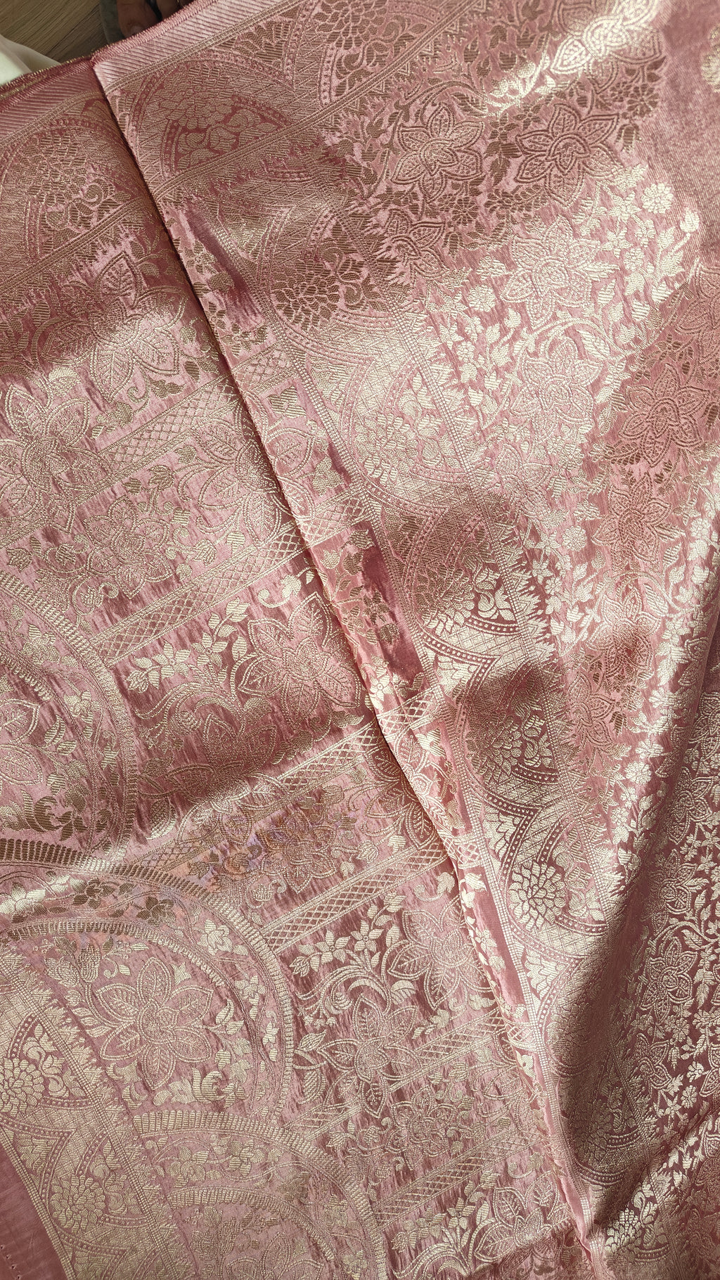 Onion Pink Butter Crepe Saree