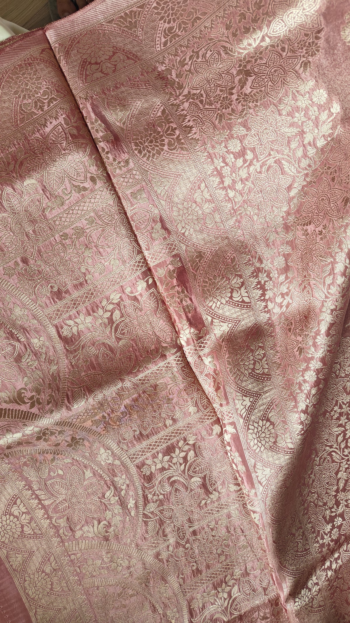 Onion Pink Butter Crepe Saree