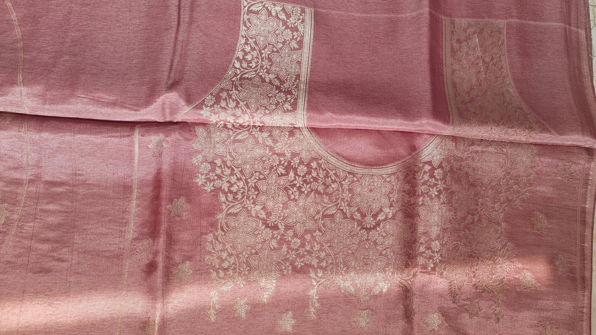 Onion Pink Butter Crepe Saree