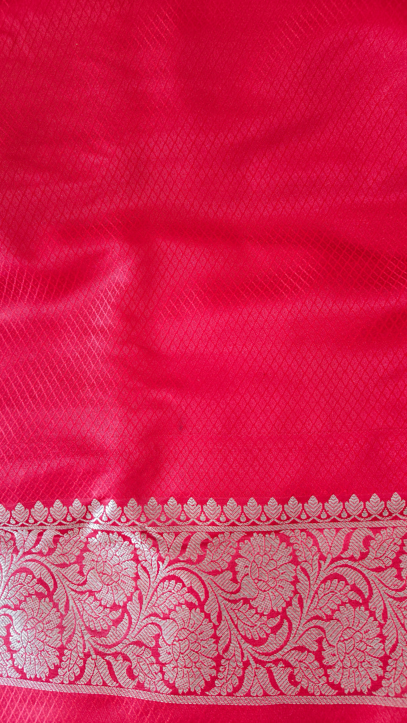Pink Leheriya Silk Saree