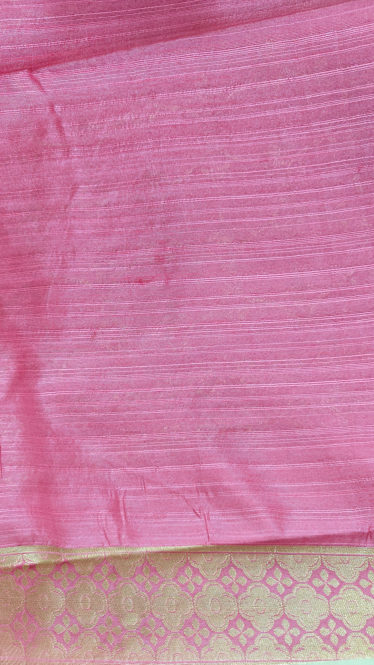 Pink Raw Silk Motif Saree