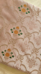 Pastel Katan Tanchoi Meenakari Saree