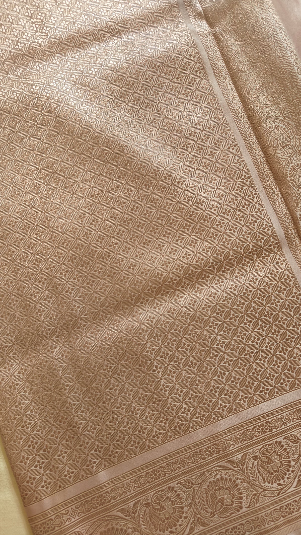 Pastel Katan Tanchoi Meenakari Saree