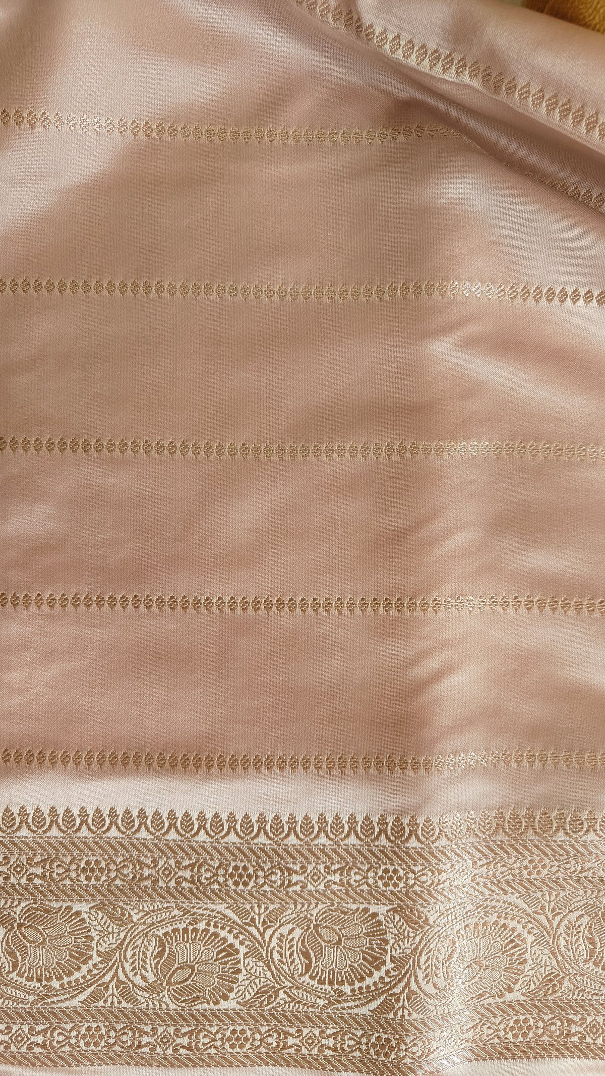 Pastel Katan Tanchoi Meenakari Saree