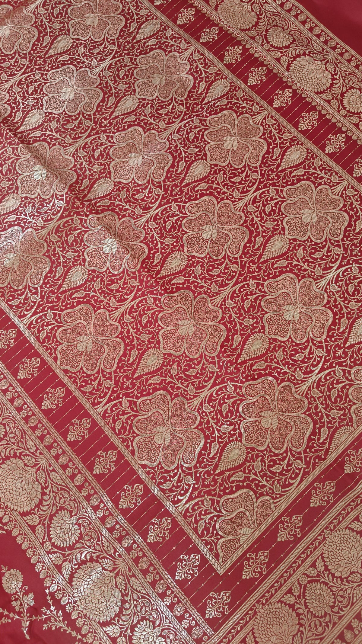 Royal Red Katan Silk Saree