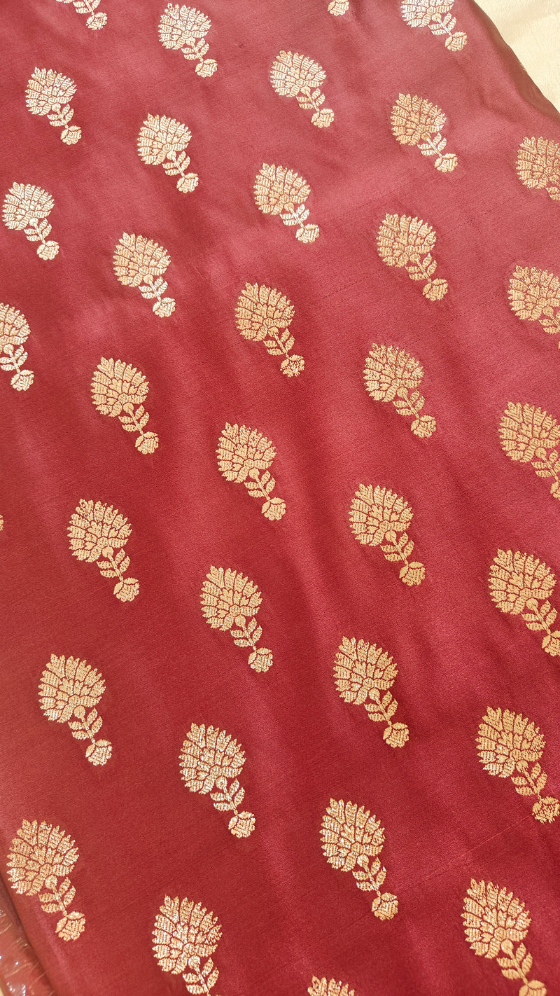 Wine Silk Saree with Booti