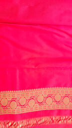 Baby Pink and white Silk Saree