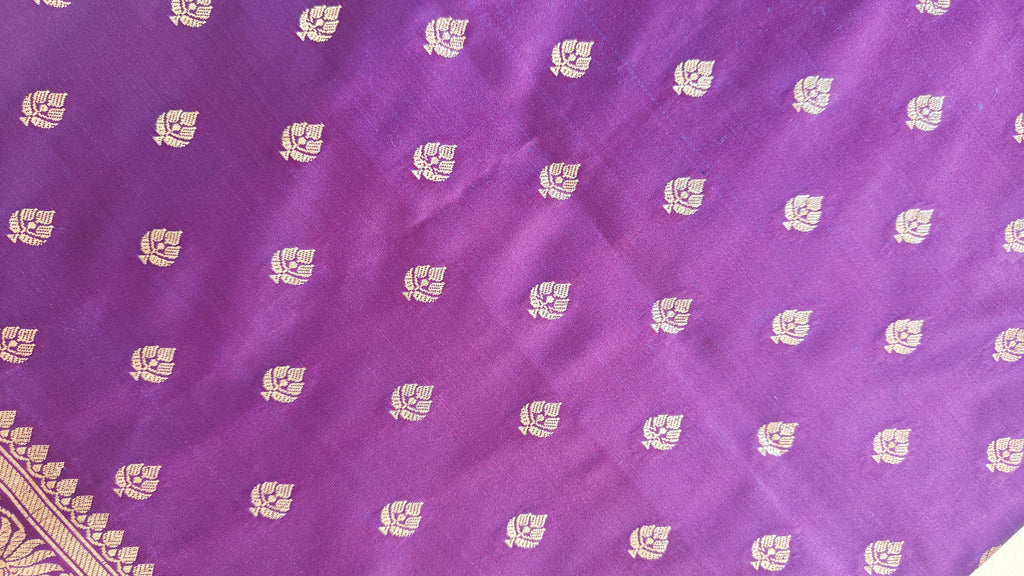 Purple Katan Silk Saree