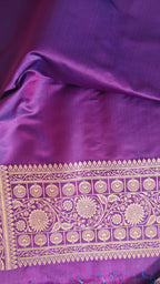 Purple Katan Silk Saree