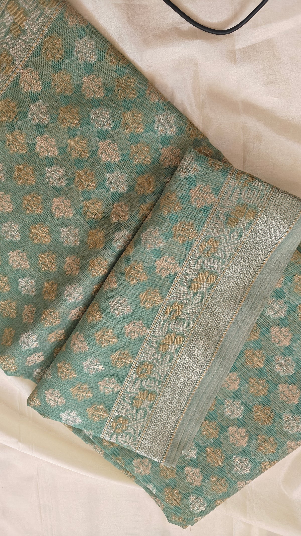 Sea Green Kota Cotton Saree