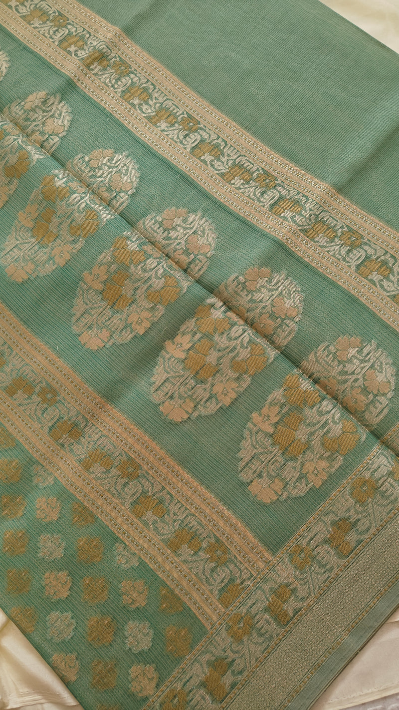 Sea Green Kota Cotton Saree