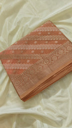 Peach Kota Cotton Saree