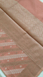 Peach Kota Cotton Saree